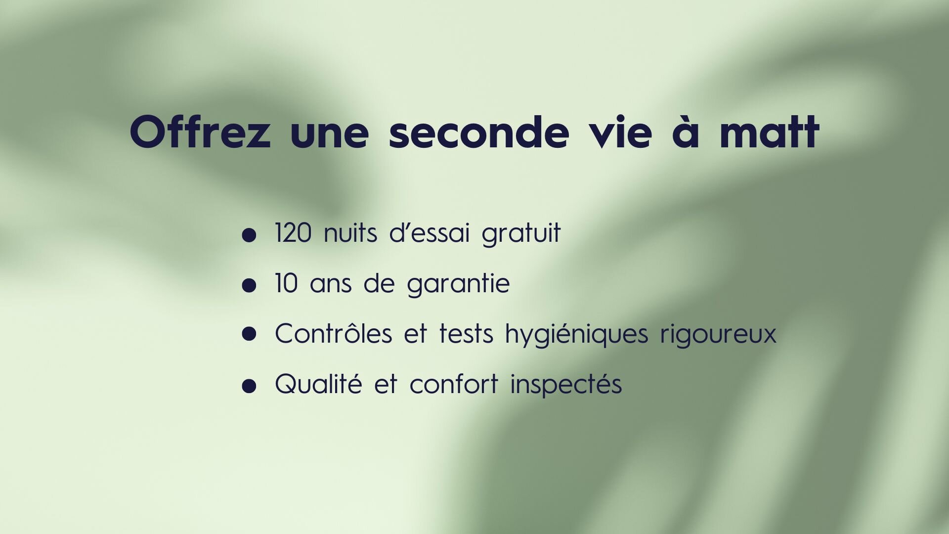 Etapes de reconditionnement matelas